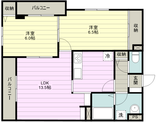 富士見市鶴馬のアパートの間取り