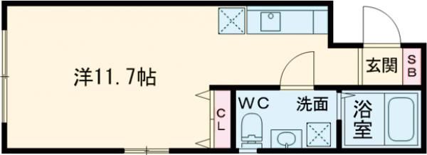 堺市堺区甲斐町東のマンションの間取り