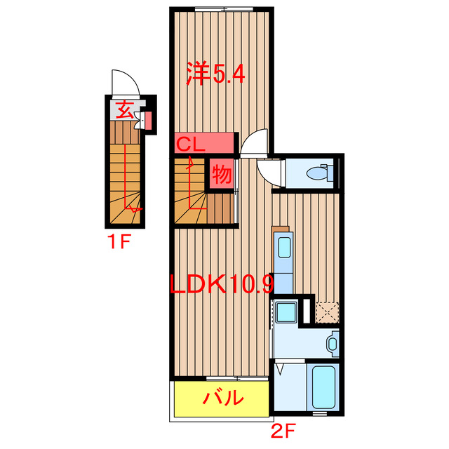 船橋市習志野台のアパートの間取り