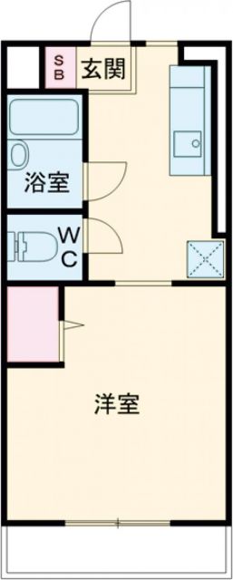 磐田市下本郷のマンションの間取り