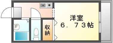 高松市西ハゼ町のアパートの間取り