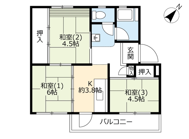 ＵＲ鈴蘭台第一の間取り