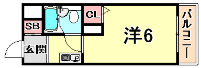 【神戸市東灘区魚崎中町のマンションの間取り】