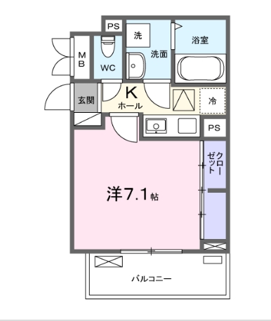 【名古屋市天白区笹原町のアパートの間取り】