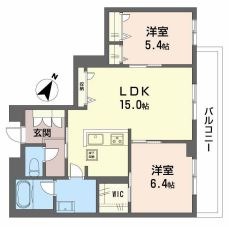 【倉敷市笹沖のマンションの間取り】