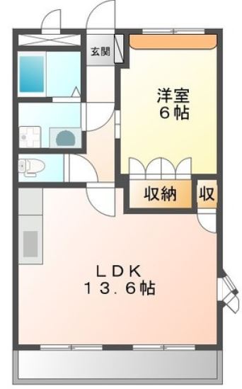 姫路市御国野町御着のアパートの間取り