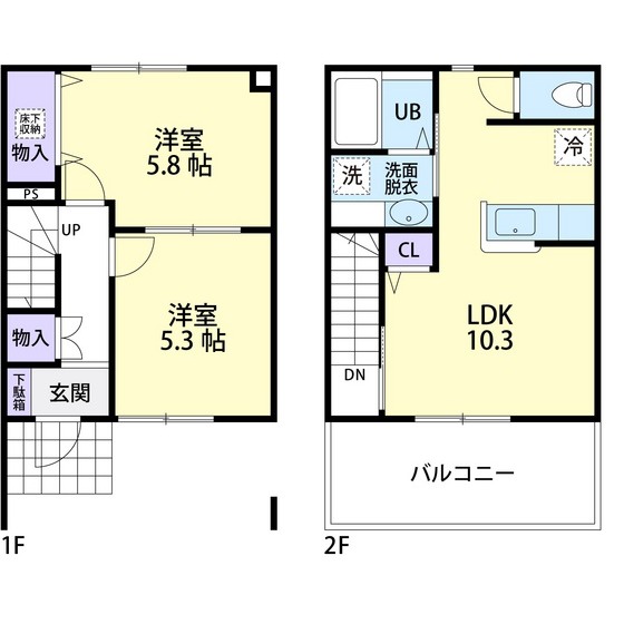 サンパティーク　IIの間取り