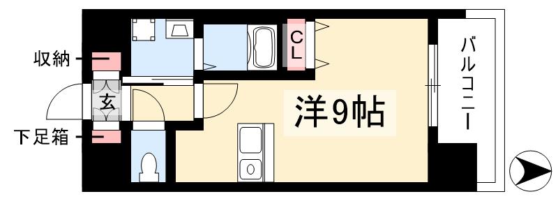 プレサンス名古屋駅前の間取り