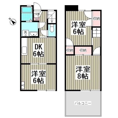 カーサＳ壱番館の間取り