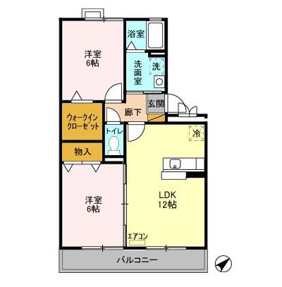 ロイヤルクレッセント西登戸の間取り