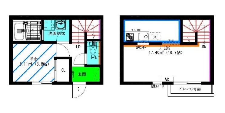 大府市中央町のアパートの間取り