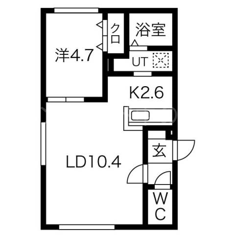 札幌市豊平区美園五条のマンションの間取り