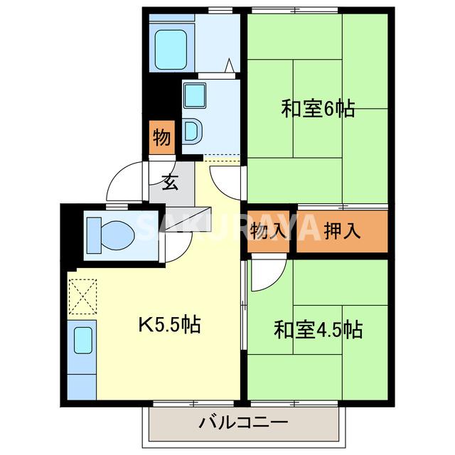 エントピア大月の間取り