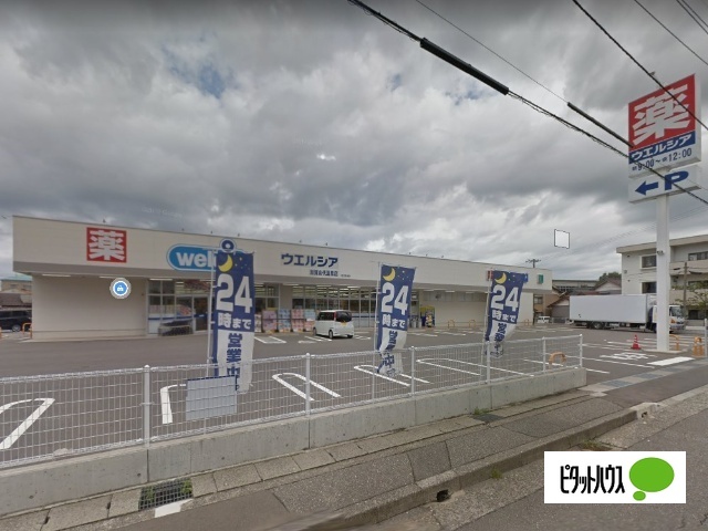 ドラックストア　ウエルシア加賀山代温泉店（ドラッグストア）まで725m