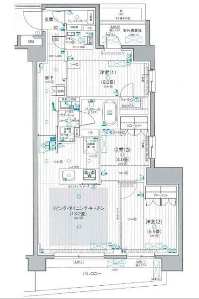 パレステージ茅ヶ崎IIの間取り