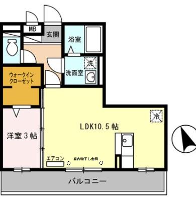 姫路市白浜町のマンションの間取り