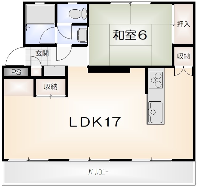 勝浦郡勝浦町大字沼江のマンションの間取り