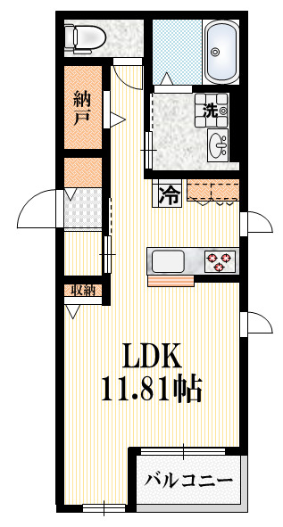 小平市小川町のアパートの間取り