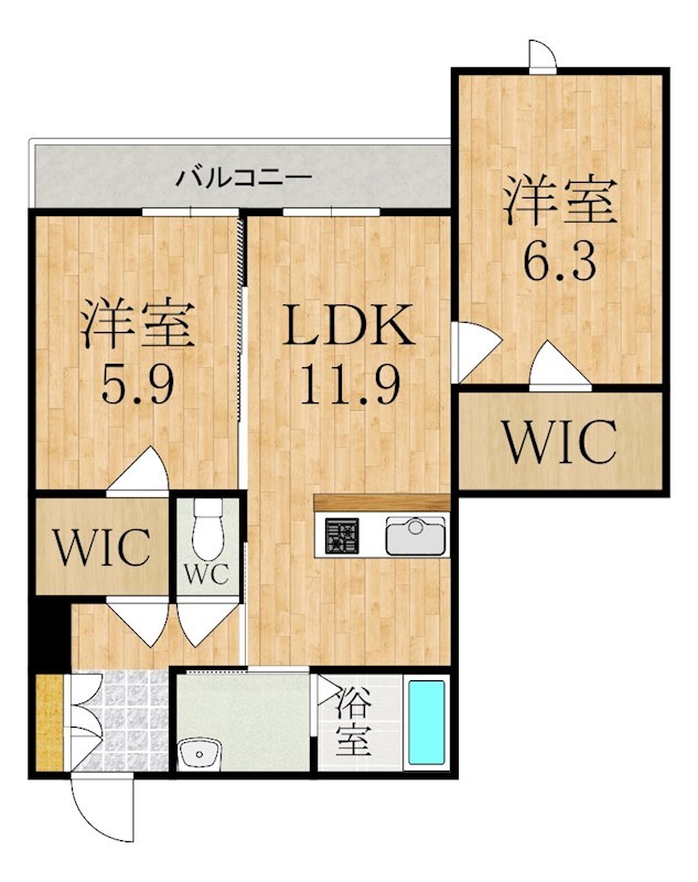 シャーメゾンLa Luceの間取り