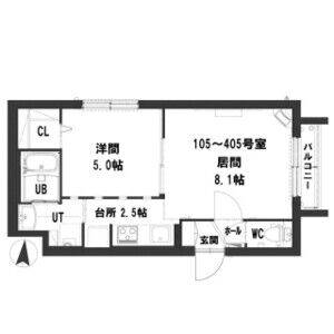 札幌市東区北三十二条東のマンションの間取り