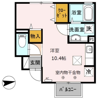 姫路市網干区坂上のアパートの間取り