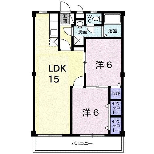 八千代市八千代台北のアパートの間取り