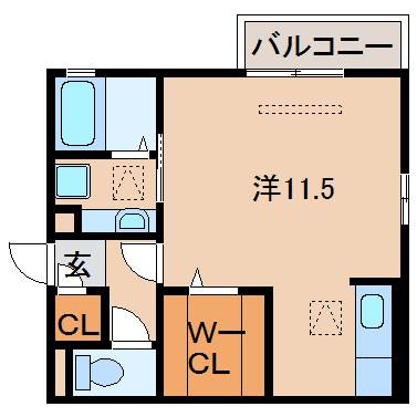 和歌山市栗栖のアパートの間取り