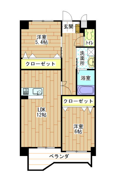 北九州市八幡西区三ケ森のマンションの間取り