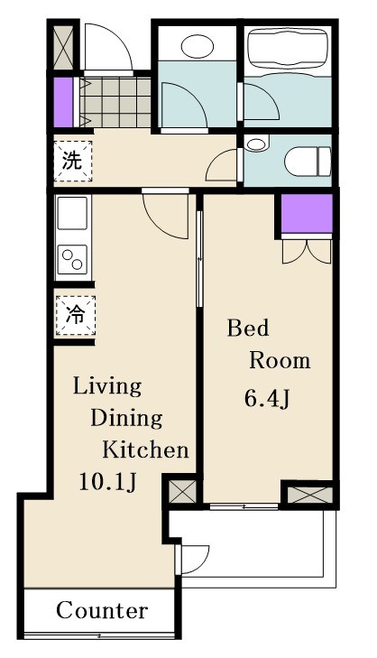 市川市八幡のマンションの間取り