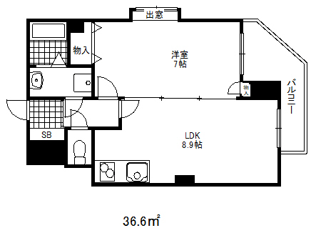 【ライオンズマンション新神戸の間取り】