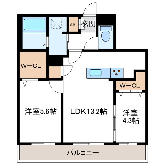 仮)アルファスクエア北12東2の間取り