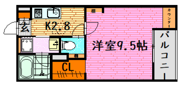 三次市十日市西のアパートの間取り