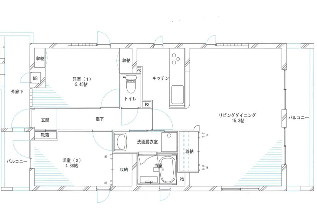 西武池袋線 椎名町駅 徒歩5分 3階建 築30年の間取り写真