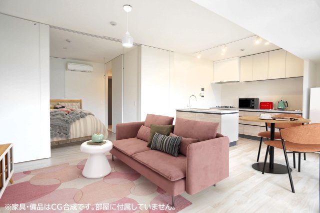 居室・リビング　※家具・備品はCG合成です。部屋に付属していません。