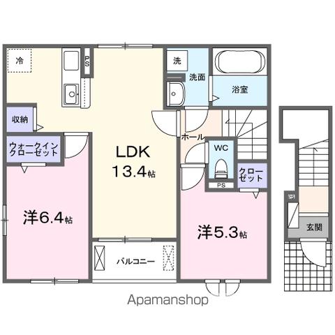 東武東上線 東松山駅 バス乗車時間：31分 最寄りバス停で下車 徒歩2分 2階建 新築の間取り写真
