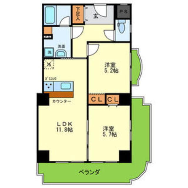 地下鉄今里筋線 だいどう豊里駅 徒歩1分 7階建 築44年の間取り写真