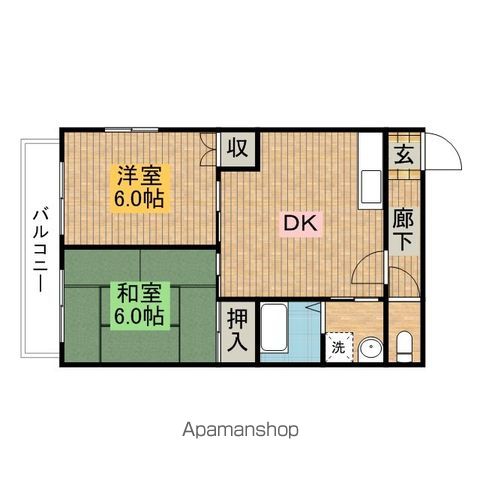 ＪＲ筑肥線 波多江駅 徒歩7分 3階建 築31年の間取り写真