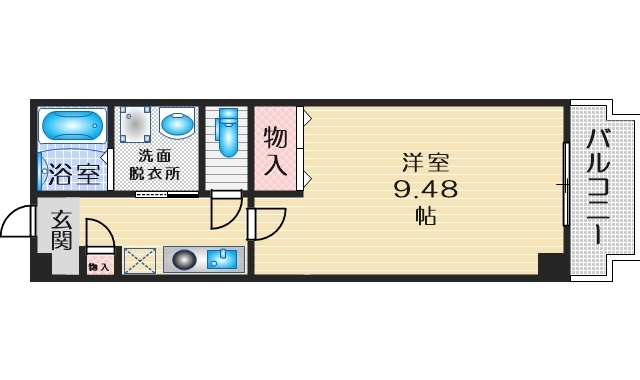 北大阪急行 緑地公園駅 徒歩8分 4階建 築30年の間取り写真