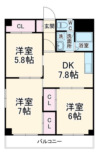 ペアパークIの間取り写真