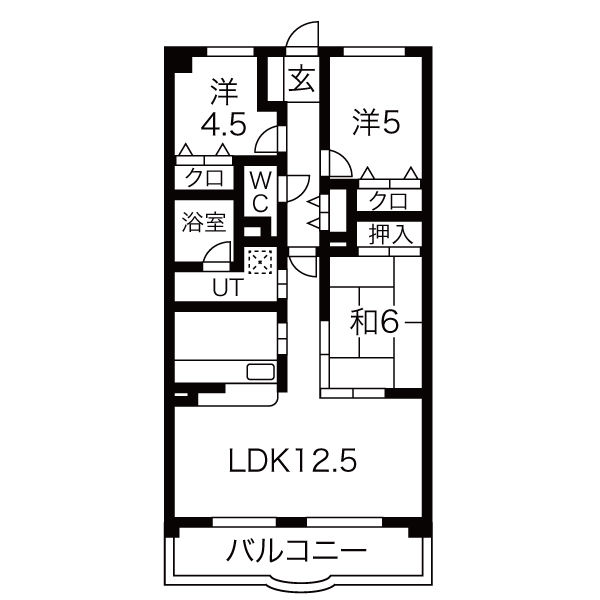 クレストヒルズ東山の間取り写真