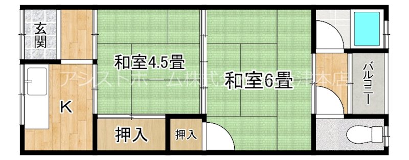 ニュー信太山ハウス2棟の間取り写真