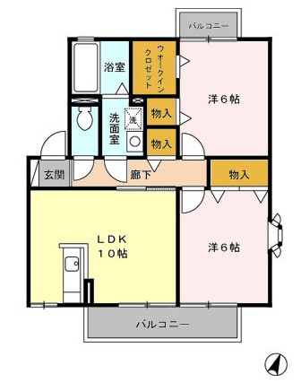 プランドール香流の間取り写真
