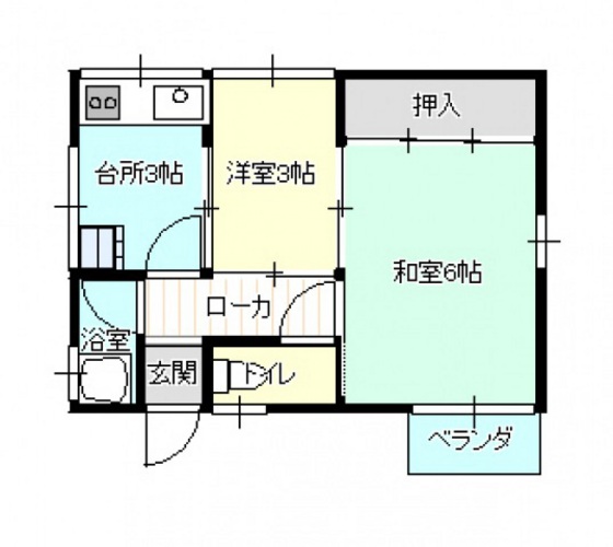 宮ノ下アパートの間取り