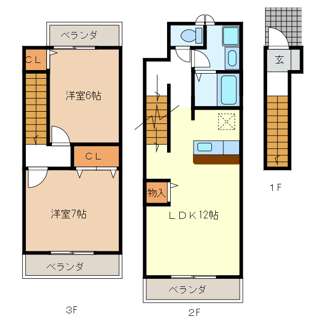 マオリッツＡ・Ｂの間取り