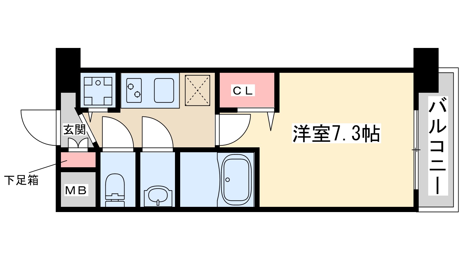 ディームス江坂の間取り