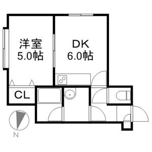 北海道札幌市中央区北二条西２８（アパート）の賃貸物件の間取り