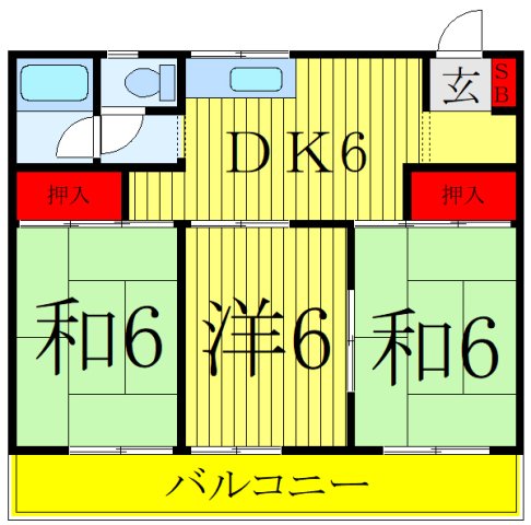 長瀬第三マンションの間取り