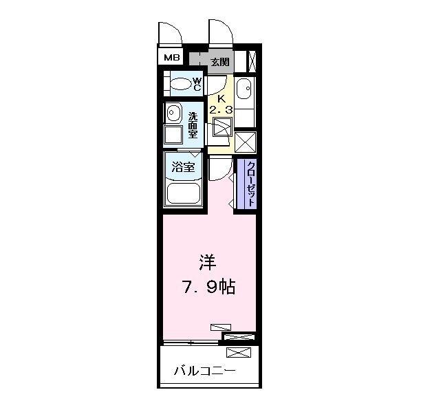 名古屋市熱田区明野町のアパートの間取り