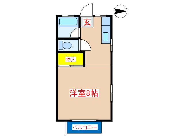 霧島市国分清水のアパートの間取り