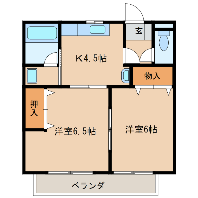 ひらのハイツの間取り